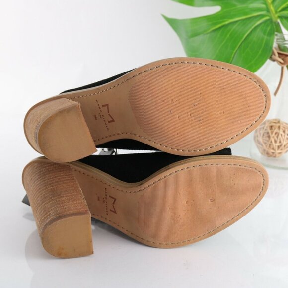 Marc Fisher Womens Vashi Sandal Size 9 Black Suede Block Heel Ankle Strap Bootie - Picture 11 of 12